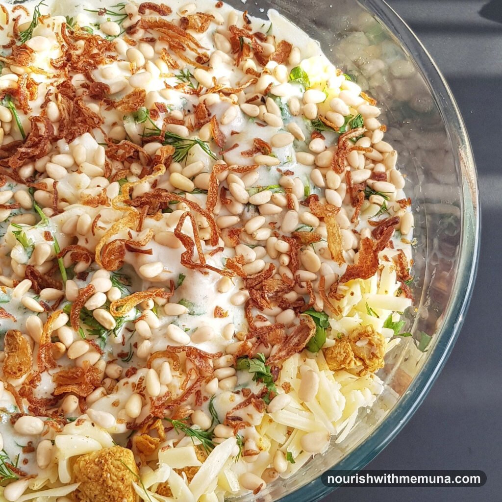 Cheesy chicken carbonara with an Indian twist