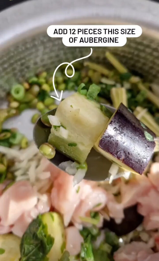 Chopped Aubergine pieces